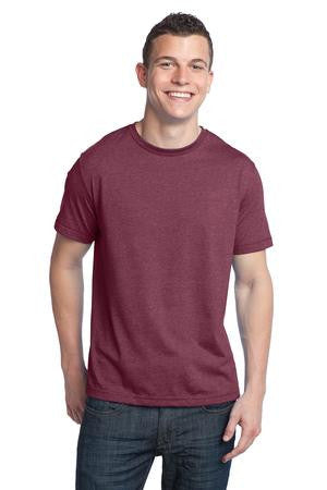District - Young Mens Tri-Blend Crew Neck Tee. DT142 Maroon heather