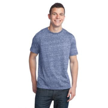 District - Young Mens Tri-Blend Crew Neck Tee. DT142 Navy Heather