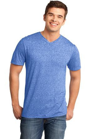 District - Young Mens Microburn V-Neck Tee. DT161 Deep royal