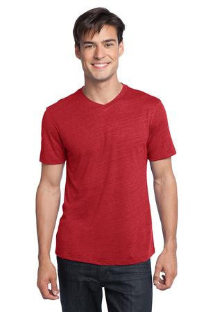 District - Young Mens Textured Notch Crew Tee. DT172 New red