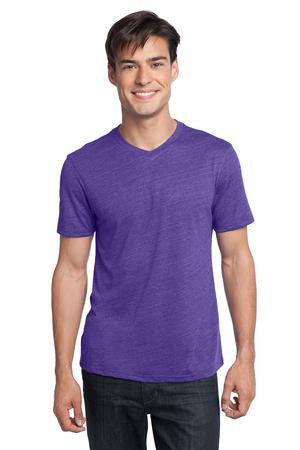 District - Young Mens Textured Notch Crew Tee. DT172 Purple