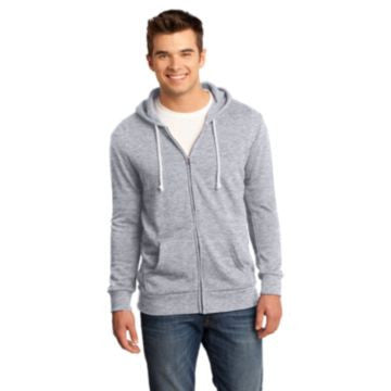 District - Young Mens Core Fleece Full-Zip Hoodie DT190 Athletic Heather