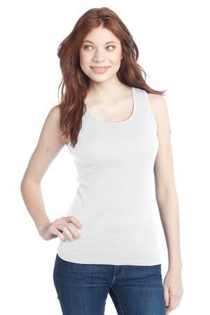 District - Juniors 2x1 Rib Tank.  DT210 White