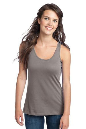 District - Juniors 60/40 Racerback Tank. DT237 Frost grey