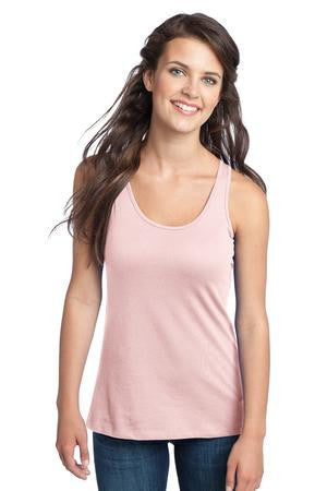 District - Juniors 60/40 Racerback Tank. DT237 Light pink