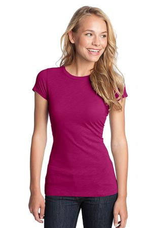 District - Juniors Slub Cap Sleeve Crew Tee DT251 Bright berry