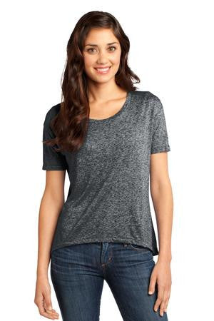 District - Juniors Microburn Wide Neck Hi/Lo Tee. DT260 Black