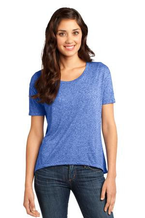 District - Juniors Microburn Wide Neck Hi/Lo Tee. DT260 Deep royal