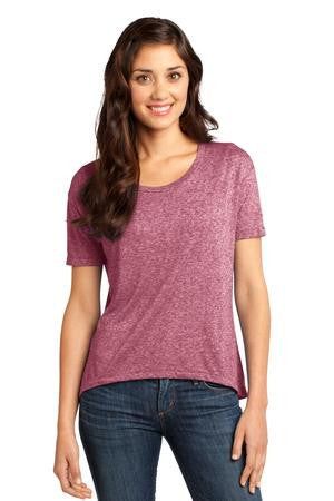 District - Juniors Microburn Wide Neck Hi/Lo Tee. DT260 Sangria