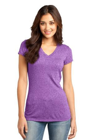 District - Juniors Microburn V-Neck Cap Sleeve Tee. DT261 Purple orchid