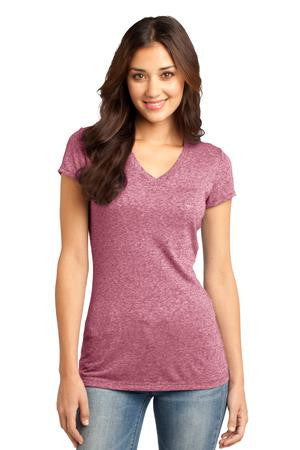 District - Juniors Microburn V-Neck Cap Sleeve Tee. DT261 Sangria
