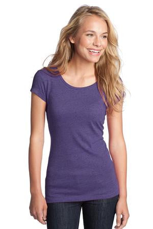 District - Juniors Textured Girly Crew Tee. DT270 Purple