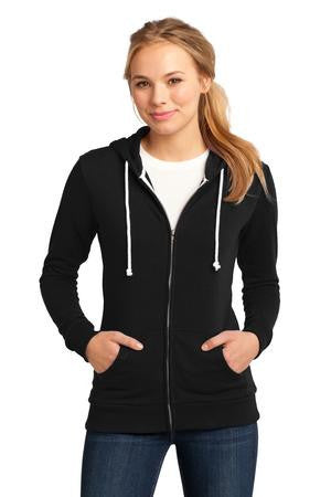 District - Juniors Core Fleece Full-Zip Hoodie DT290 Black