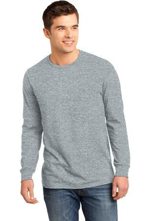 District - Young Mens The Concert Tee Long Sleeve. DT5200 Heather grey