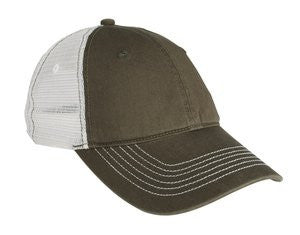 District - Mesh Back Cap. DT607 Army/ white