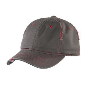 District - Rip and Distressed Cap DT612 Nickel/new red