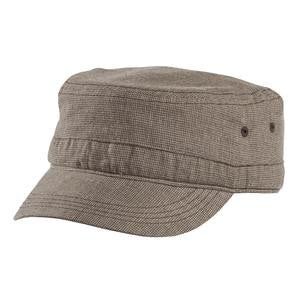 District - Houndstooth Military Hat DT619 Brown/tan