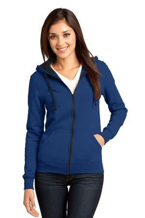 District - Juniors The Concert Fleece Full-Zip Hoodie. DT801 Deep royal