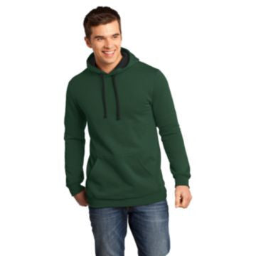 District - Young Mens The Concert Fleece Hoodie. DT810 Forest Green