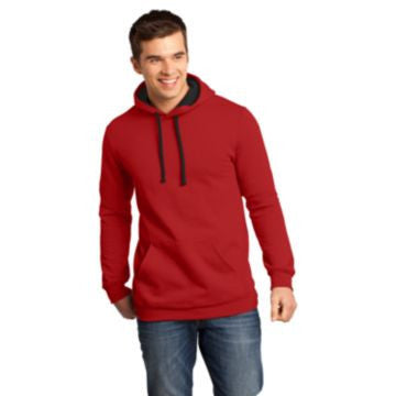 District - Young Mens The Concert Fleece Hoodie. DT810 New Red
