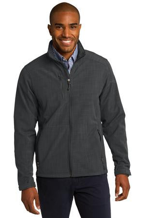 Eddie Bauer Shaded Crosshatch Soft Shell Jacket. EB532 Grey
