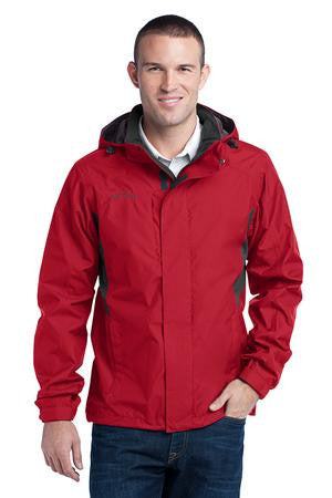 Eddie Bauer - Rain Jacket. EB550 Radish/Grey Steel