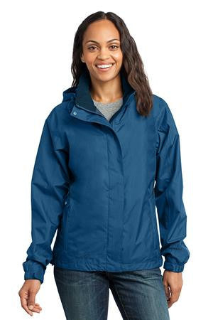 Eddie Bauer - Ladies Rain Jacket. EB551 Deep Sea Blue/Dark Adriatic