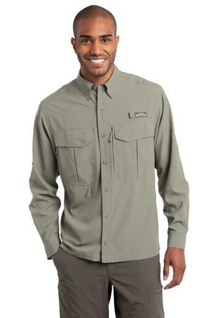 Eddie Bauer - Long Sleeve Performance Fishing Shirt. EB600 Driftwood