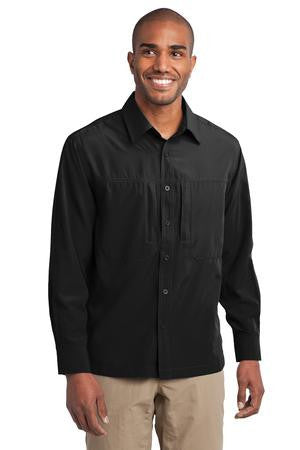Eddie Bauer - Long Sleeve Performance Travel Shirt. EB604 Black