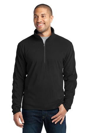 Port Authority Microfleece 1/2-Zip Pullover. F224. Black