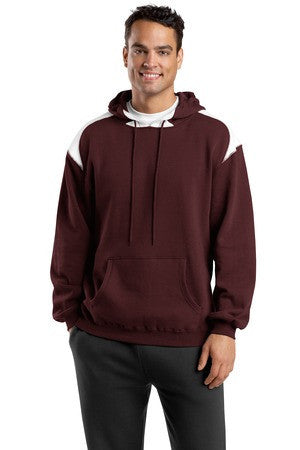 Sport-Tek Pullover Hooded Sweatshirt with Contrast Color. F264 Maroon