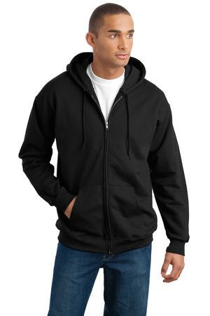 Hanes Ultimate Cotton - Full-Zip Hooded Sweatshirt.  F283 Black