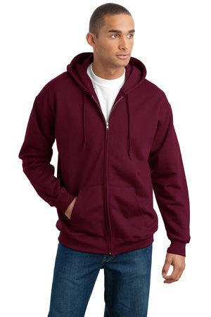 Hanes Ultimate Cotton - Full-Zip Hooded Sweatshirt.  F283 Maroon