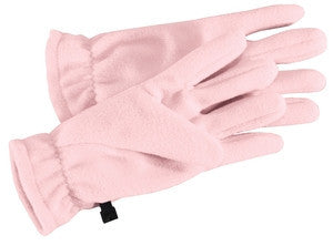 Port Authority Fleece Gloves.  GL01 Light pink