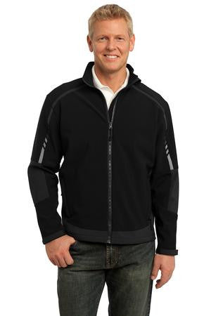 Port Authority Embark Soft Shell Jacket. J307 Black/Deep Grey