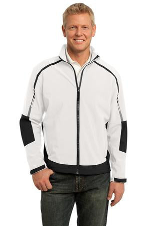 Port Authority Embark Soft Shell Jacket. J307 Sea Salt White/Deep Grey