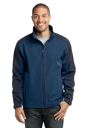 Port Authority Gradient Soft Shell Jacket. J311 Insignia Blue/ Navy Eclipse