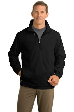 Port Authority 1/2-Zip Wind Jacket. J703 Black