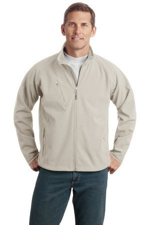 Port Authority Textured Soft Shell Jacket. J705 Stone