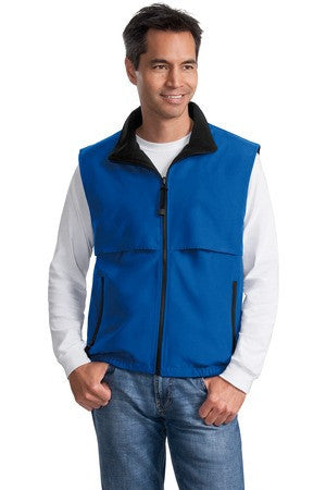 Port Authority Reversible Terra-Tek Nylon and Fleece Vest. J749 Royal/Black