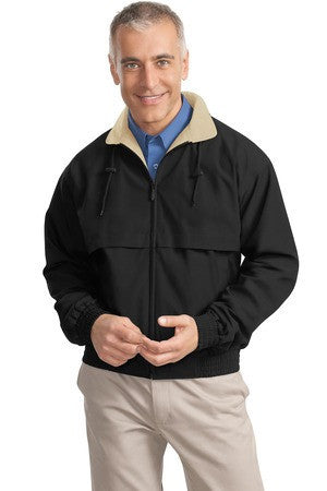 Port Authority Classic Poplin Jacket. J753 Black/stone