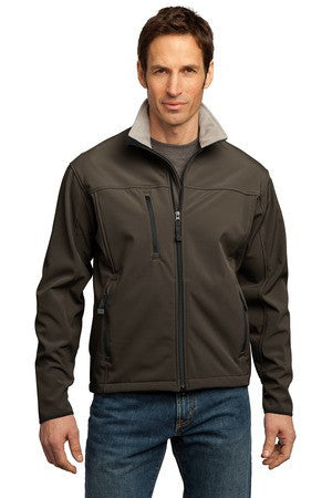Port Authority Glacier® Soft Shell Jacket.  J790 Brown/chrome