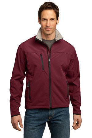 Port Authority Glacier® Soft Shell Jacket.  J790 Caldera Red/Chrome
