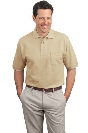 Port Authority Pique Knit Polo with Pocket.  K420P Stone