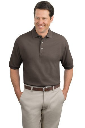 Port Authority Tall Pique Knit Polo.  TLK420 Bark