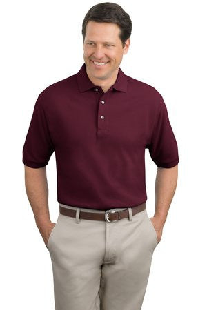 Port Authority Tall Pique Knit Polo.  TLK420 Burgundy
