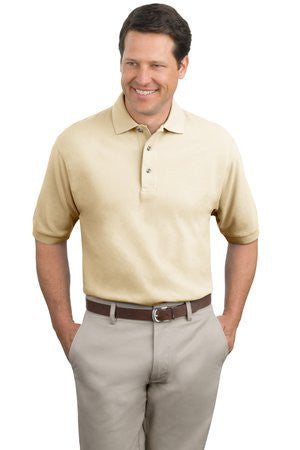 Port Authority Pique Knit Polo.  K420 Ivory