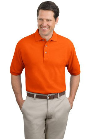 Port Authority Tall Pique Knit Polo.  TLK420 Orange