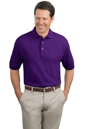 Port Authority Pique Knit Polo.  K420 Purple