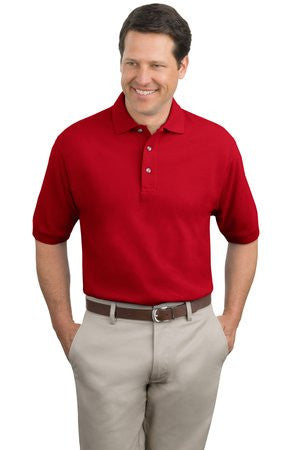 Port Authority Tall Pique Knit Polo.  TLK420 Red